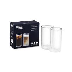 Delonghi Double wall Cold Brew Glass Large (10.1fl oz/300ml) Set of 2 DLSC325